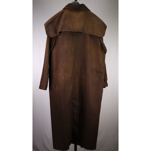 Antartex Country Brown Waxed Cotton Full Length Riding Hunting Coat Jacket M - Picture 5 of 9